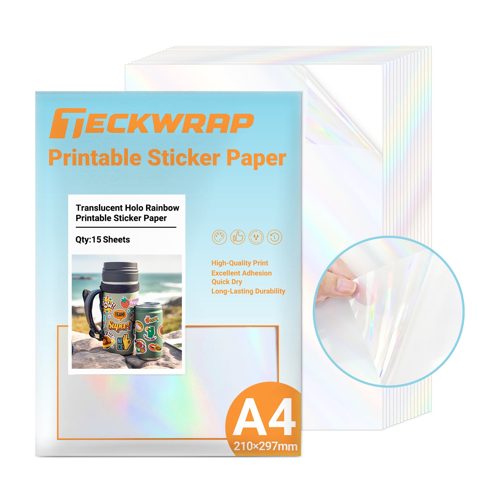 Translucent Holo Printable Sticker Paper