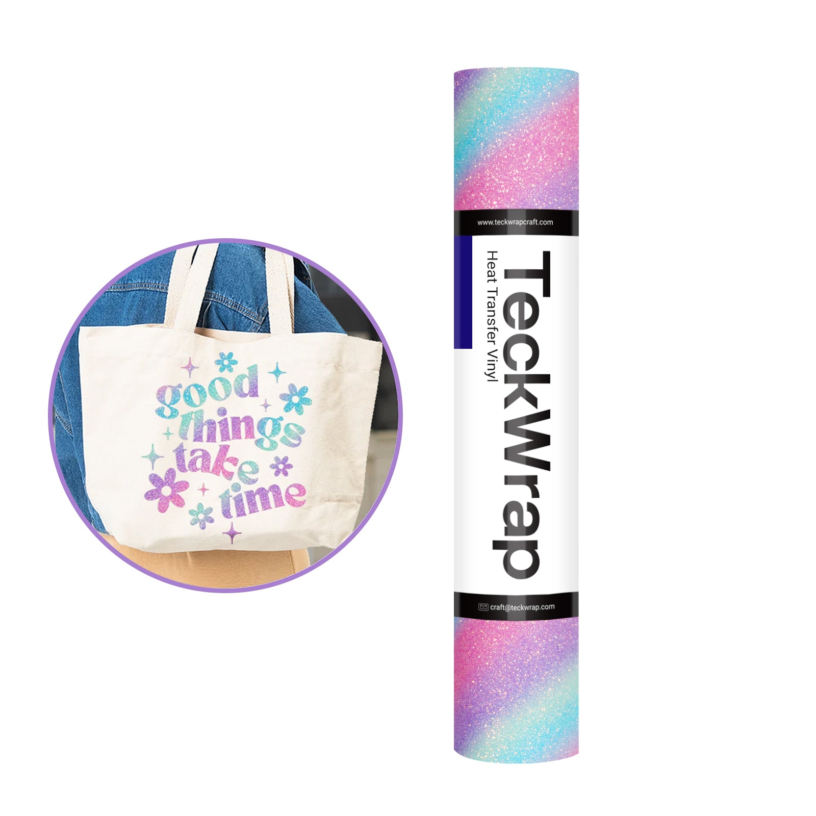 Ombré Glitter Heat Transfer Vinyl