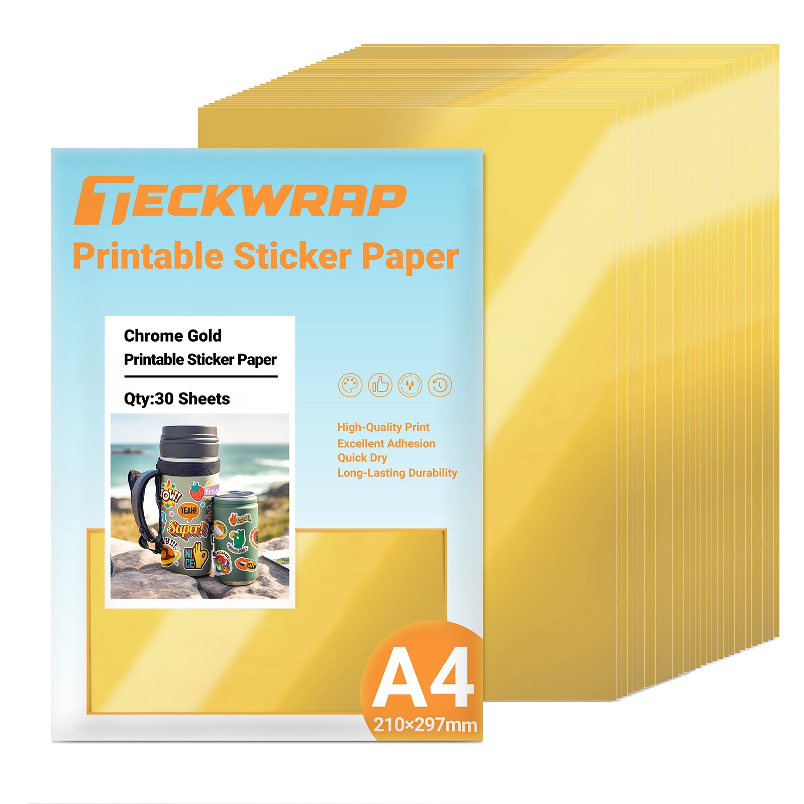 Inkjet Printable Sticker Paper 30 Sheets TeckWrapCraft