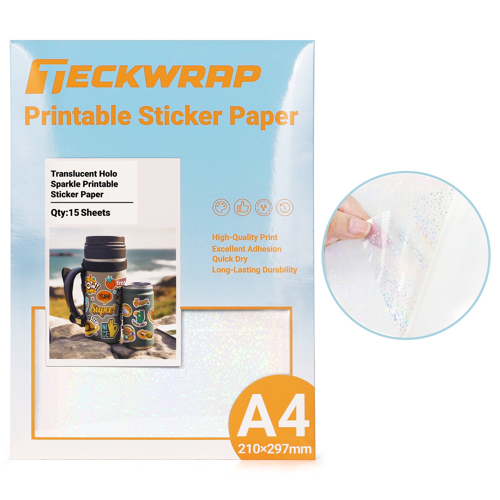 Translucent Holo Printable Sticker Paper