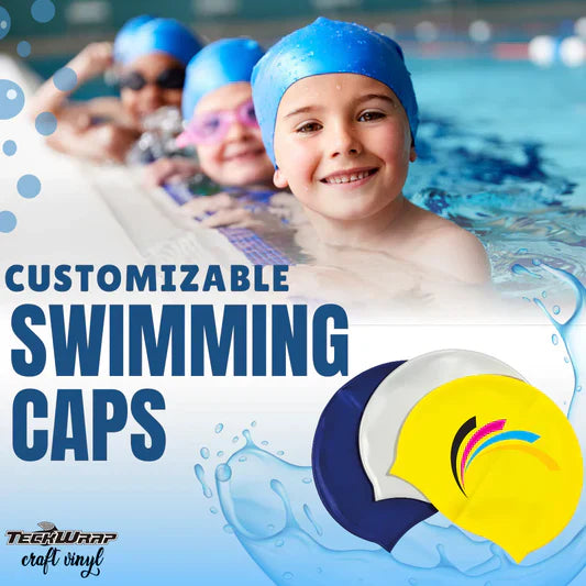 Customisable Swim Caps: 7 Designs Using Vinyl Banner