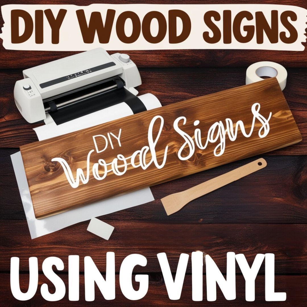 DIY wood signs using vinyl