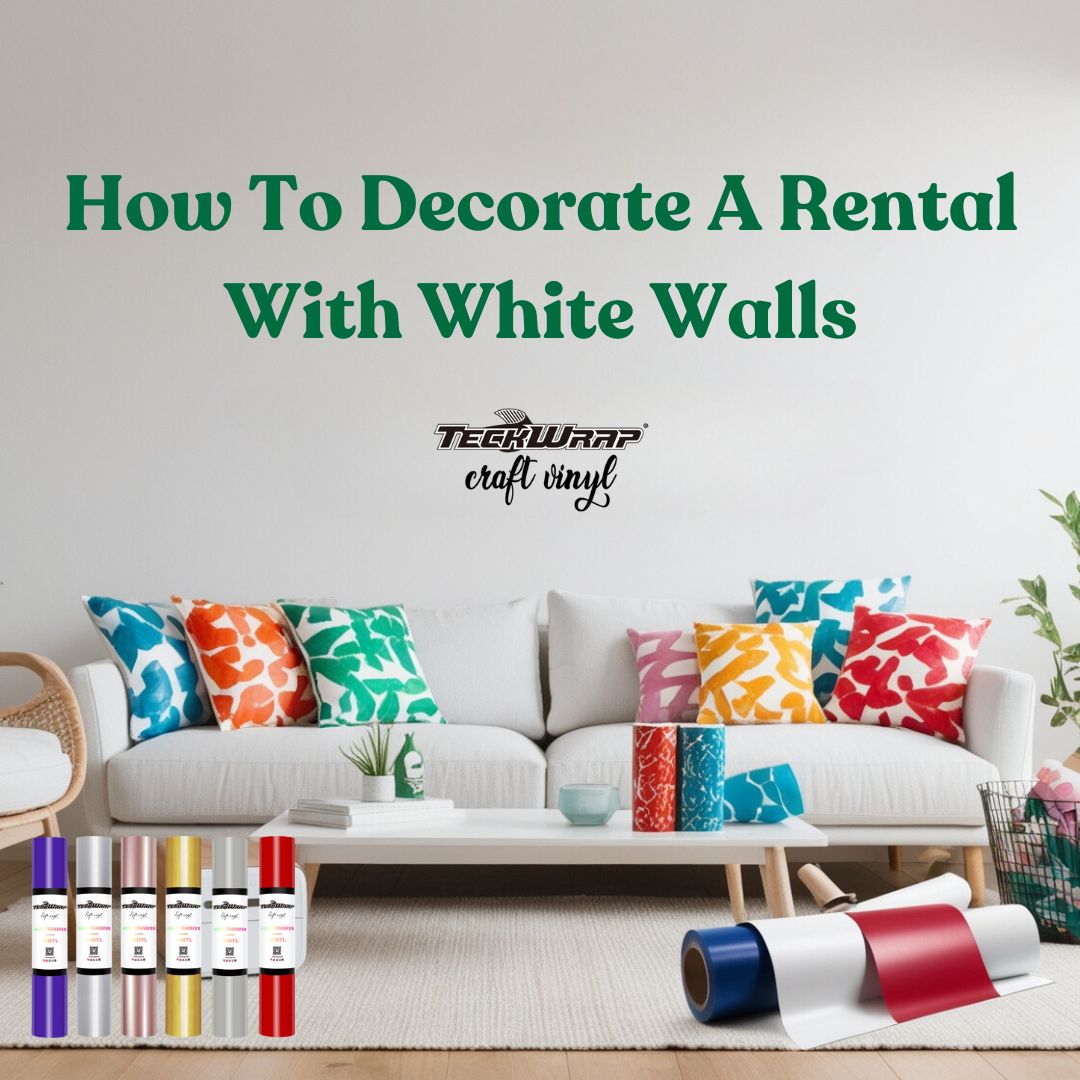 how to decorate a rental with white walls