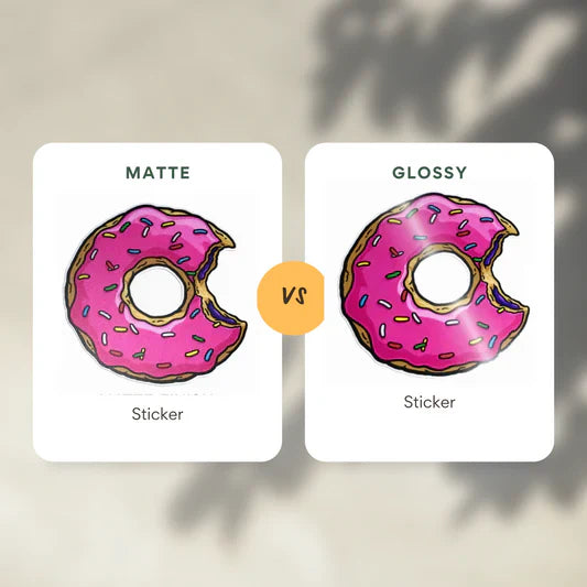 Matte VS Glossy Sticker Banner