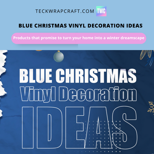 Blue Christmas Vinyl Decoration Ideas
