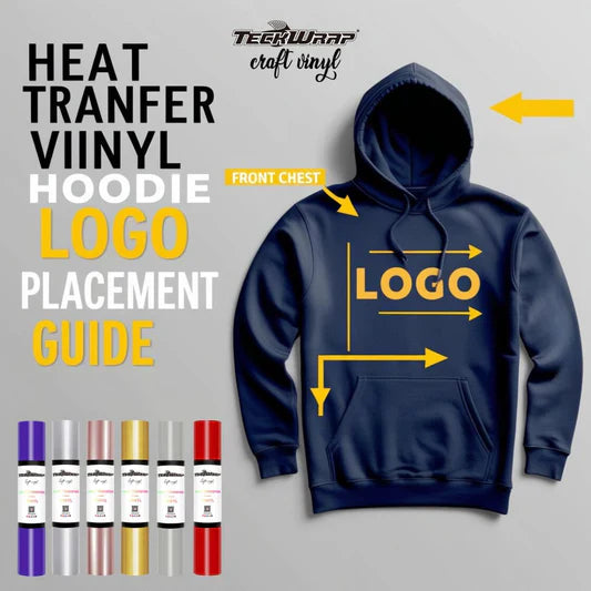 Heat Transfer Vinyl Hoodie Logo Placement Guide Banner
