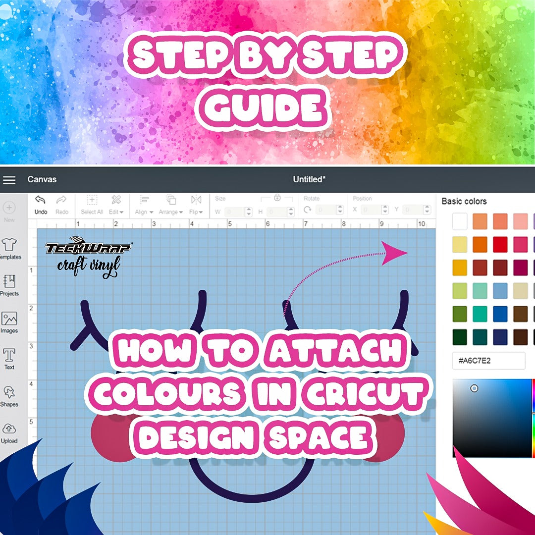 how to attach colors in cricut design space