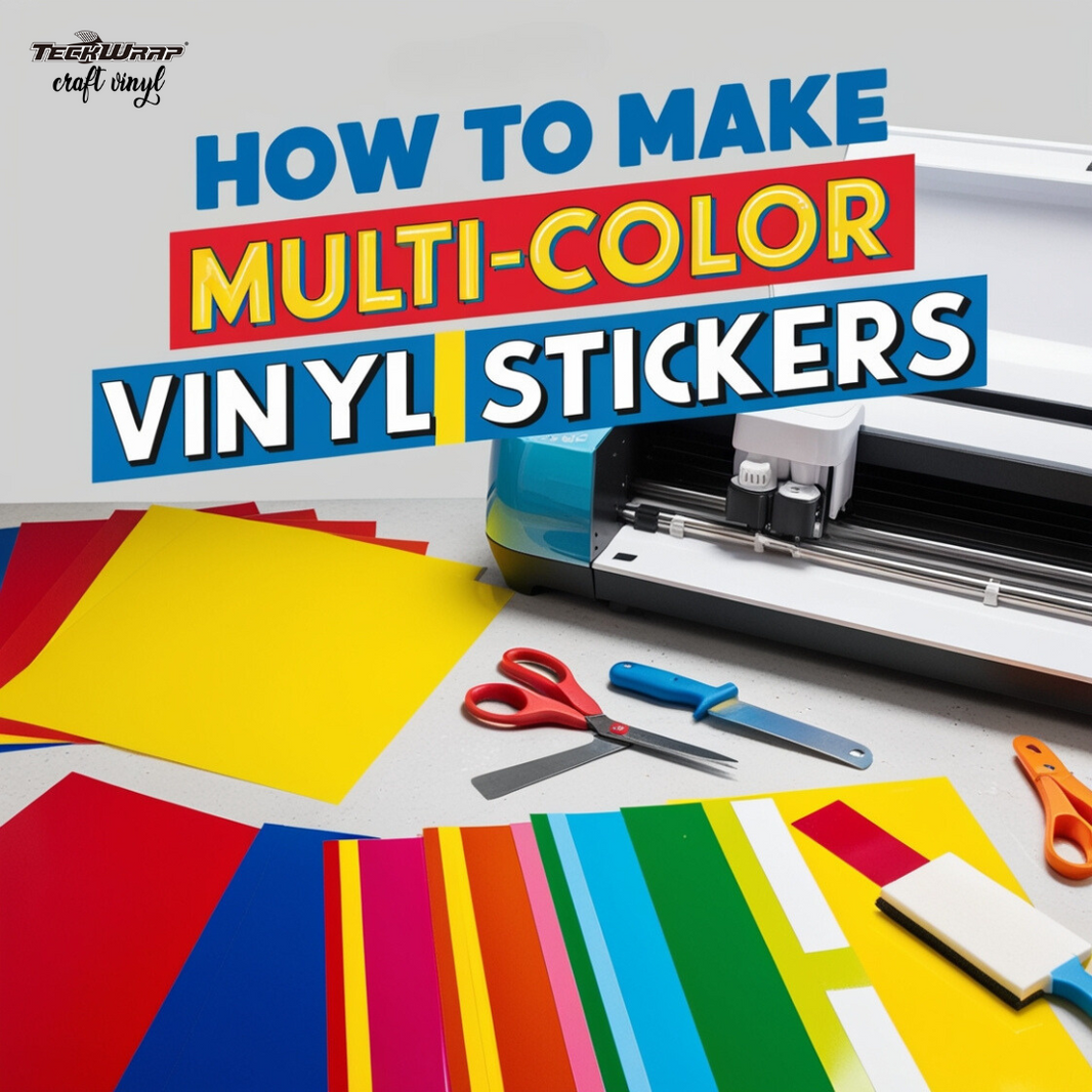How to Make Multi-Color Vinyl Stickers Using TeckWrap Craft Vinyl ...