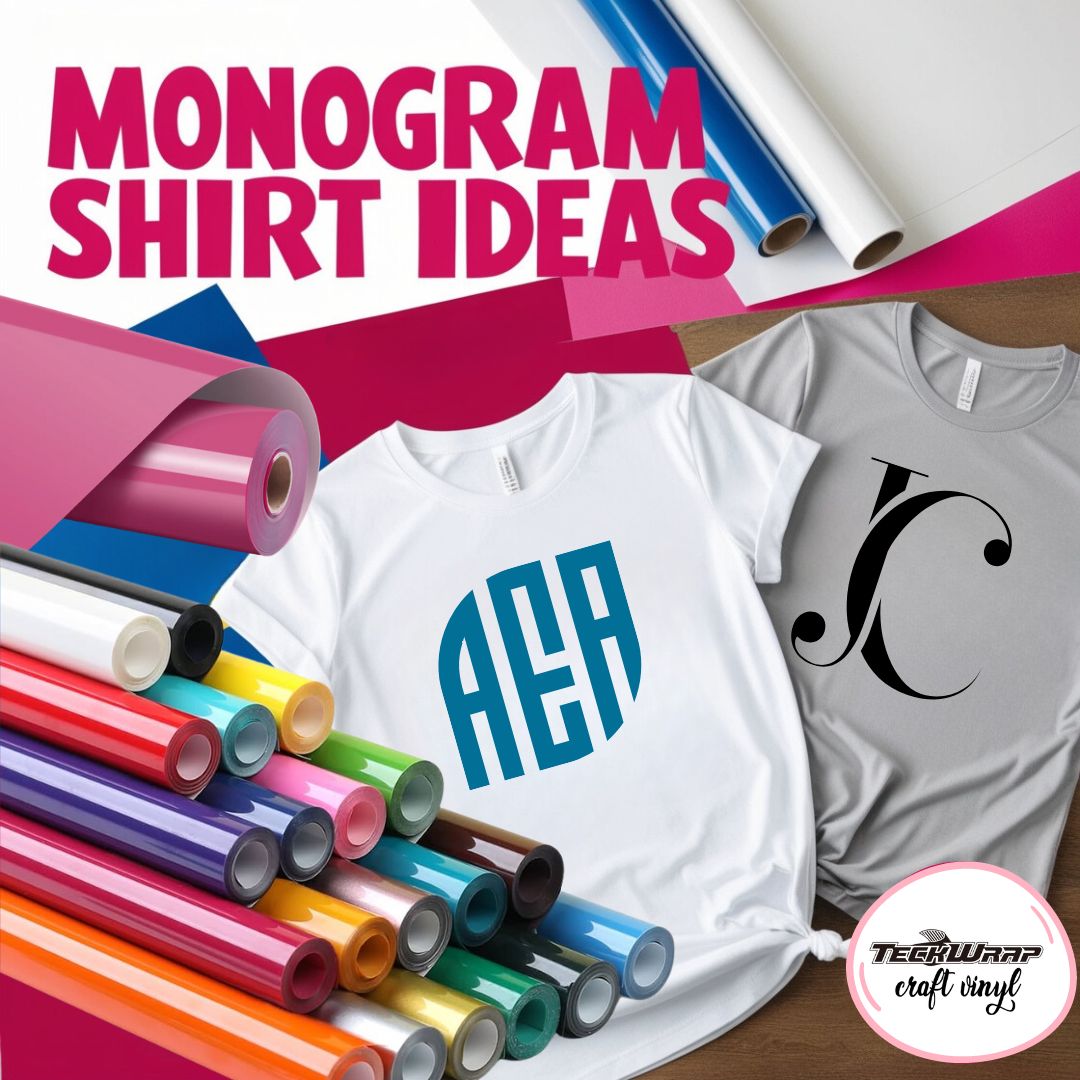 monogram vinyl shirt ideas