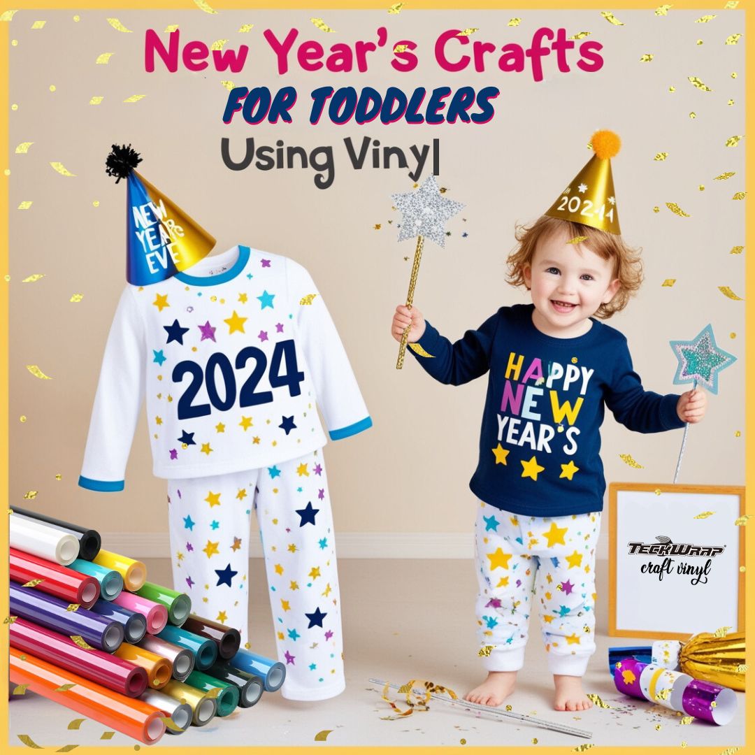 new year crafts for toddlers using vinyl