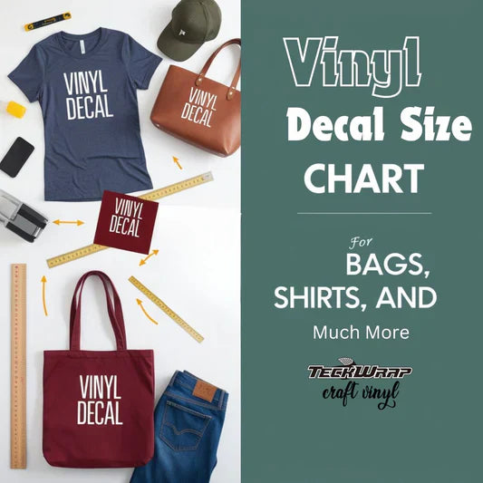 Vinyl Decal Size Chart: For Shirts, Bags, And Many More Banner