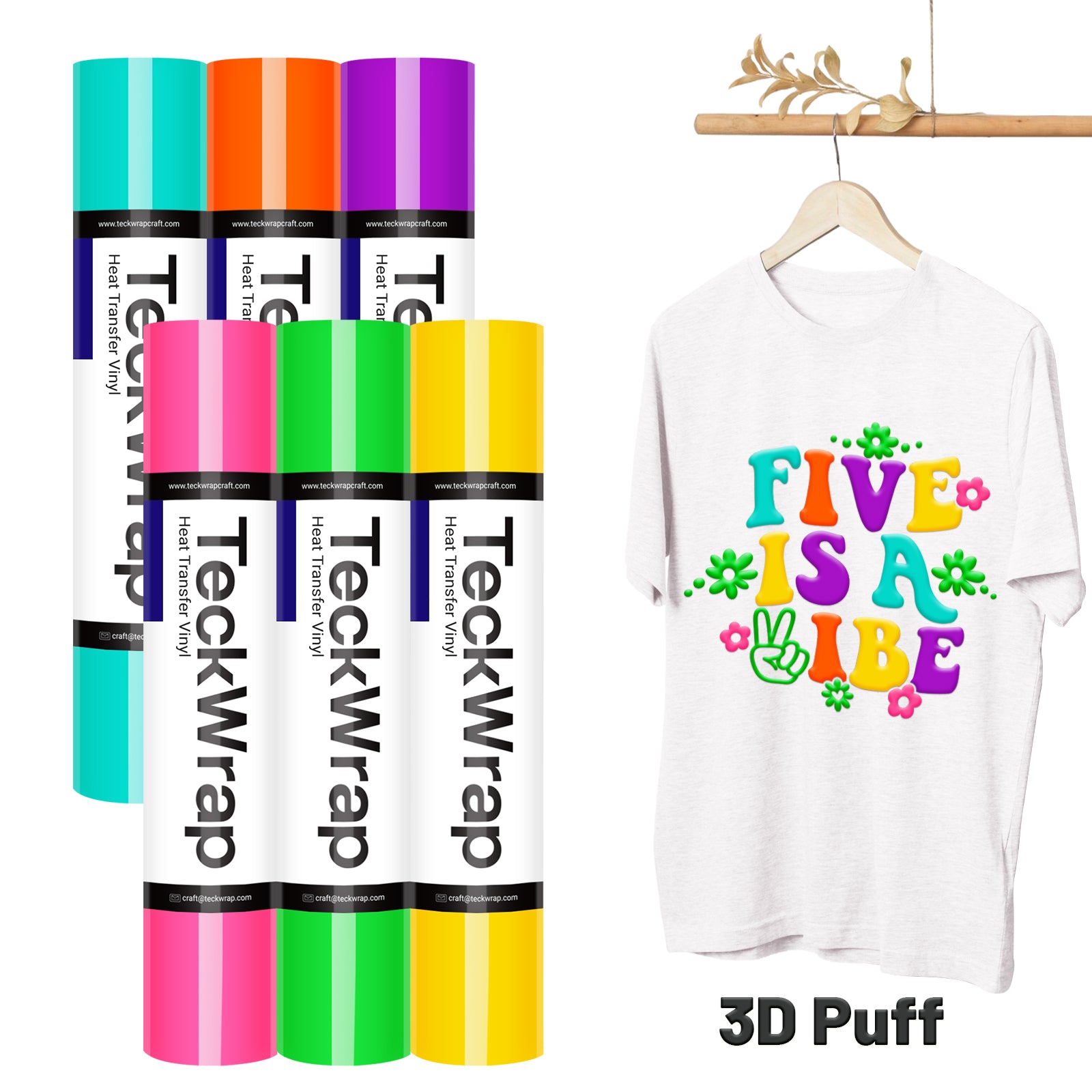 Puff Heat Transfer Roll Bundle