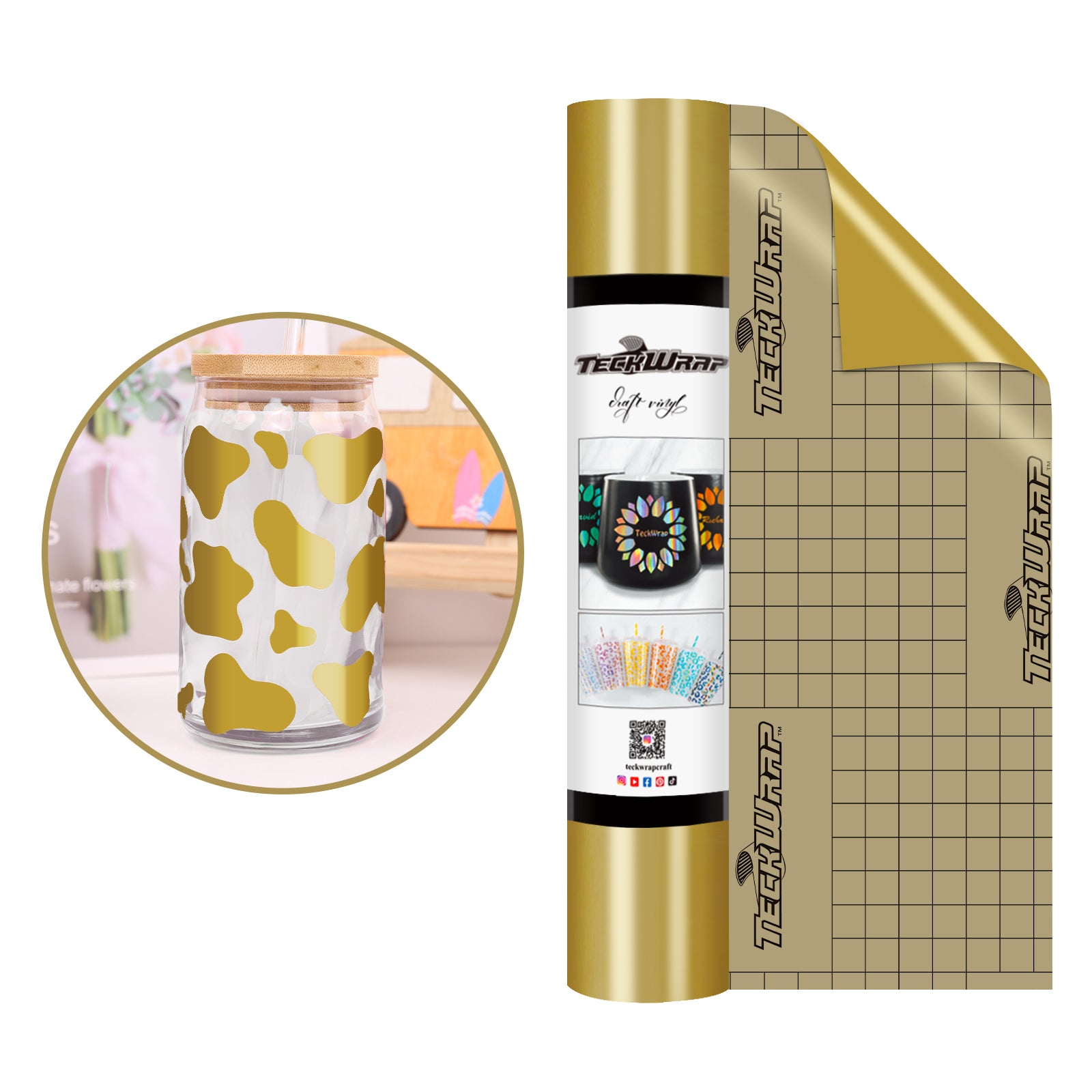 001 Economical Series Craft Vinyl 10ft Glossy Gold