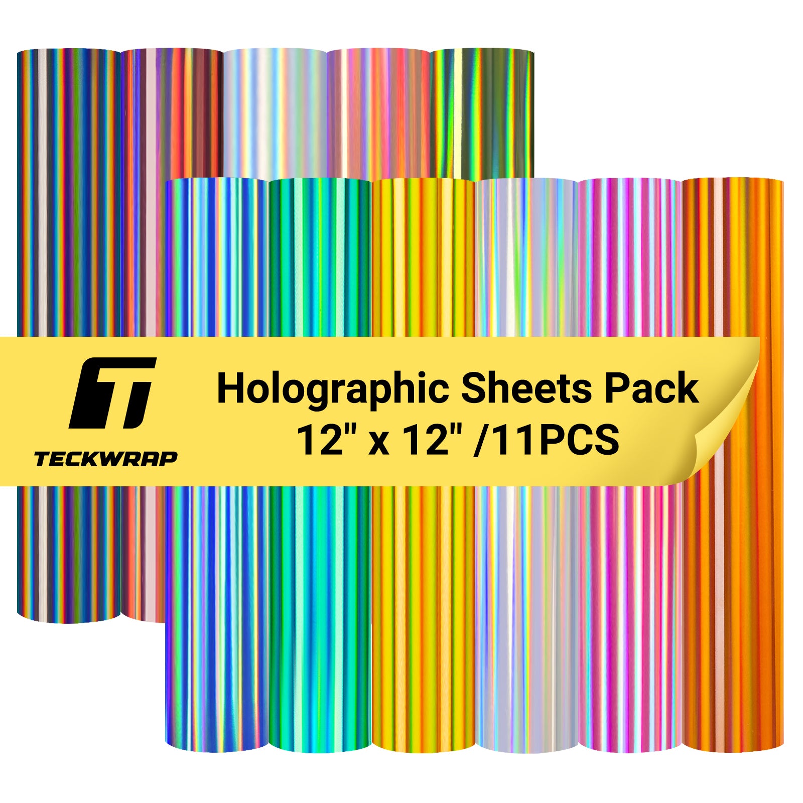 Bubble Free Holographic Sheets 11PCS Pack 