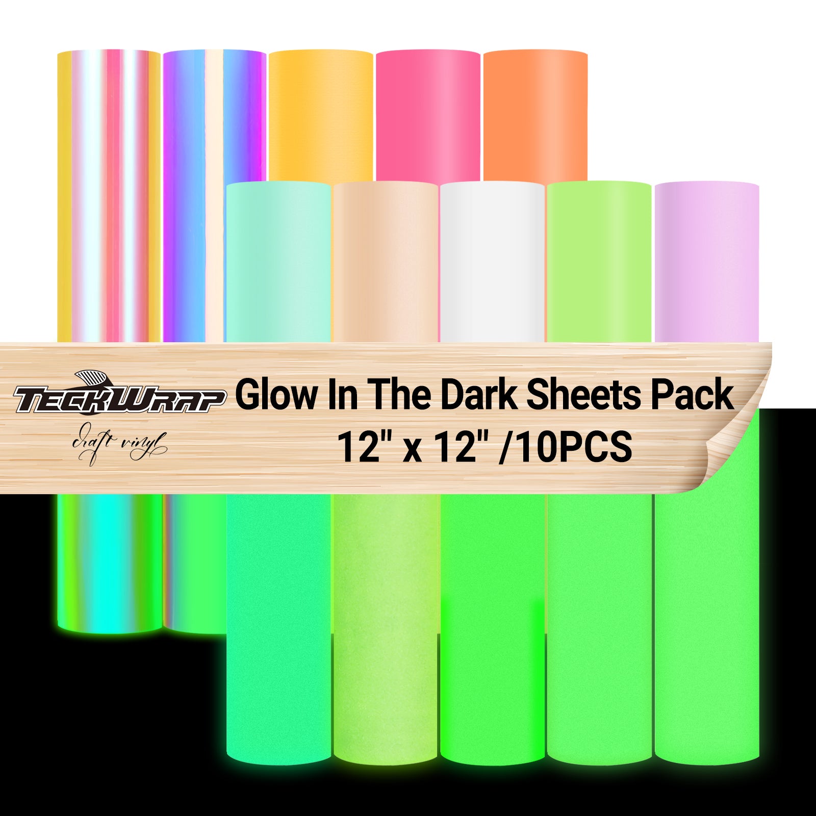 Glow in the Dark Vinyl Sheets Pack