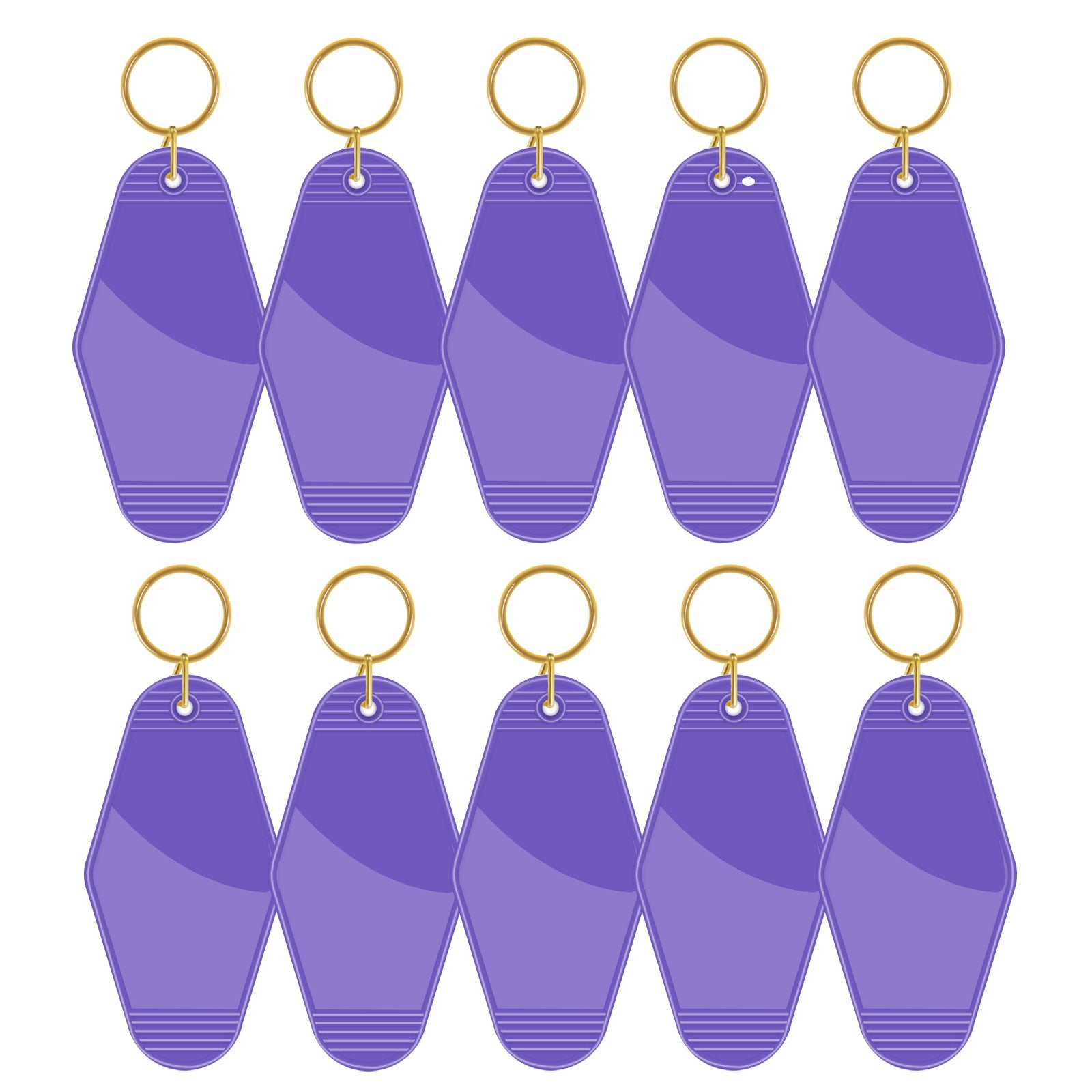 Motel Keychains Blanks - 10pcs / Purple - TeckwrapCraft