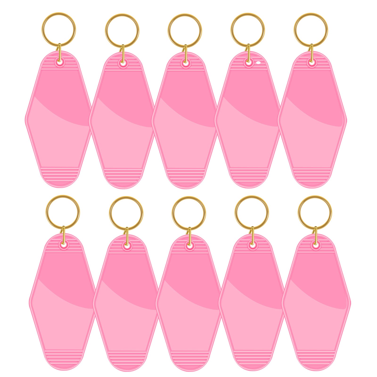 Motel Keychains Blanks - 10pcs / Barbie Pink - TeckwrapCraft