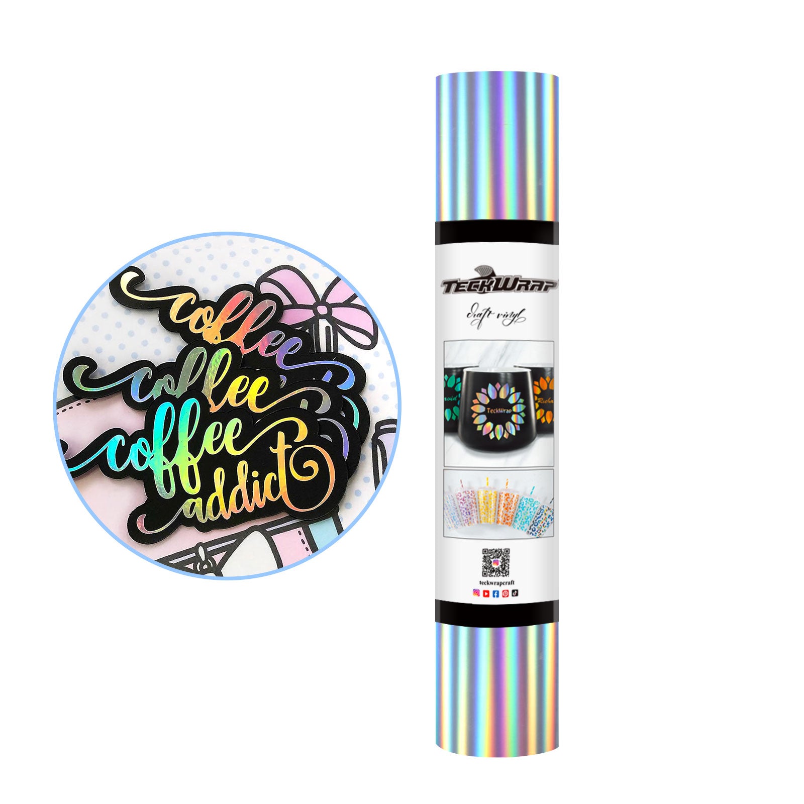 Holographic Glossy Rainbow Craft Vinyl