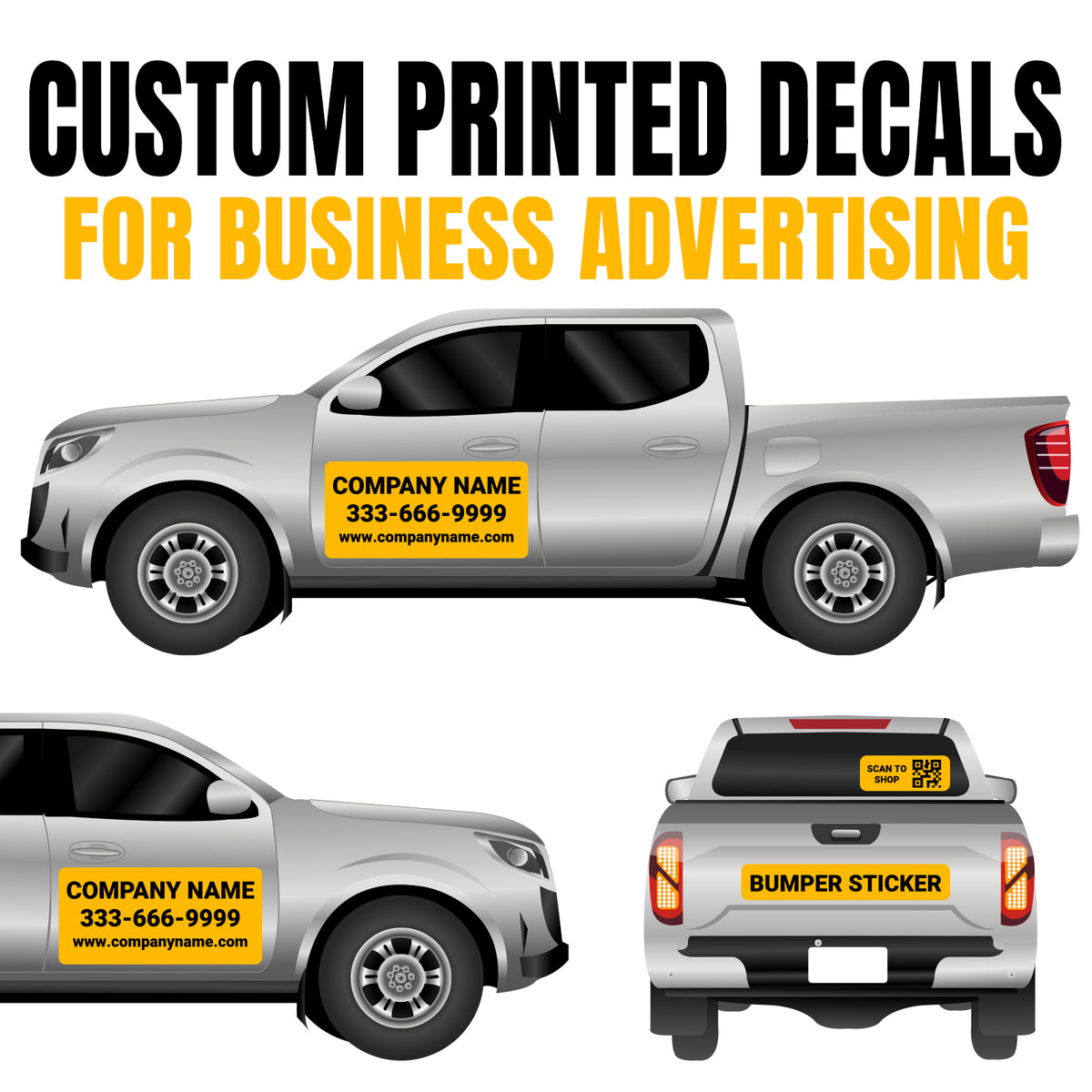 Custom Printed Car Decals Business Advertising