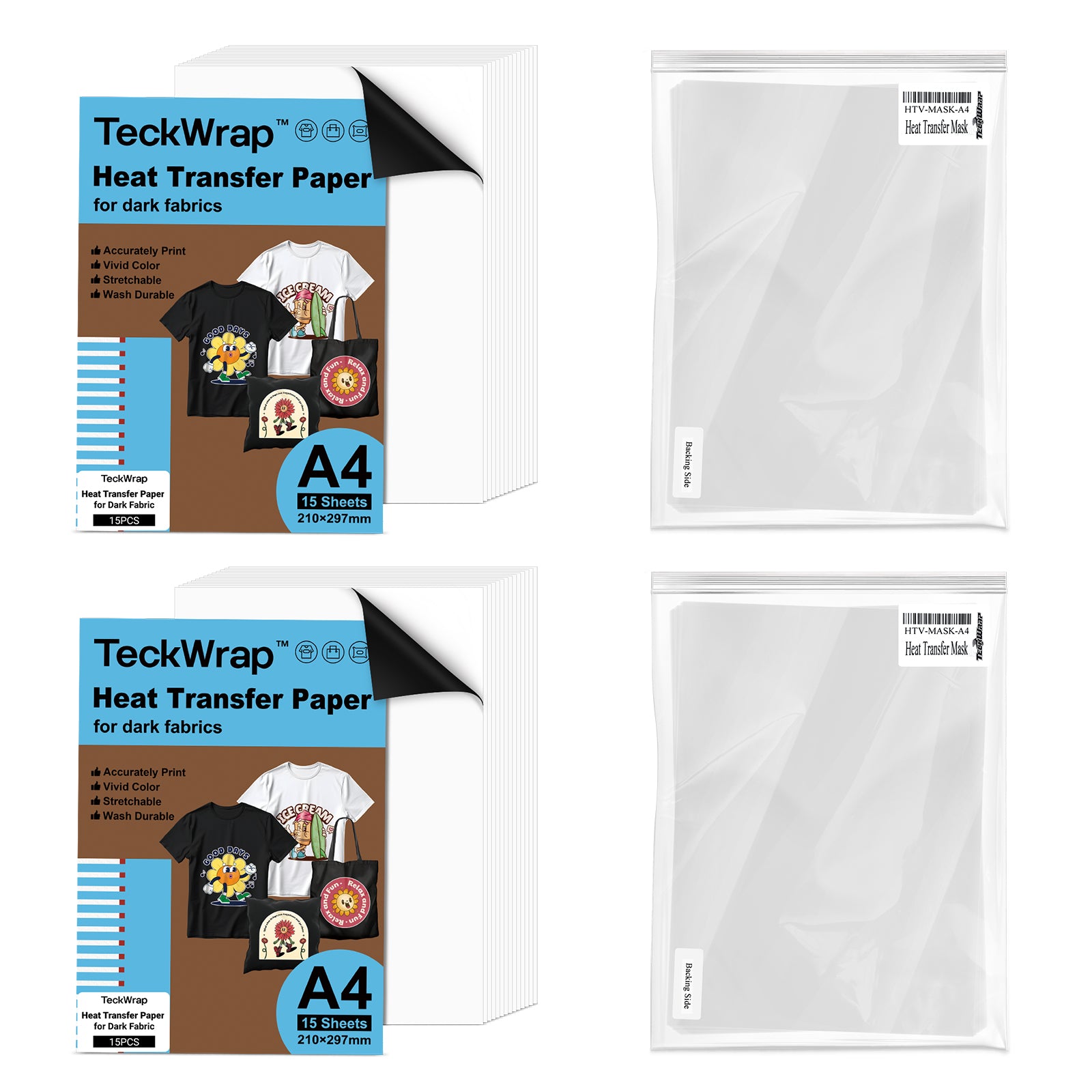 Inkjet Heat Transfer Paper Bundle - Heat Transfer Paper & Mask Bundle - TeckwrapCraft