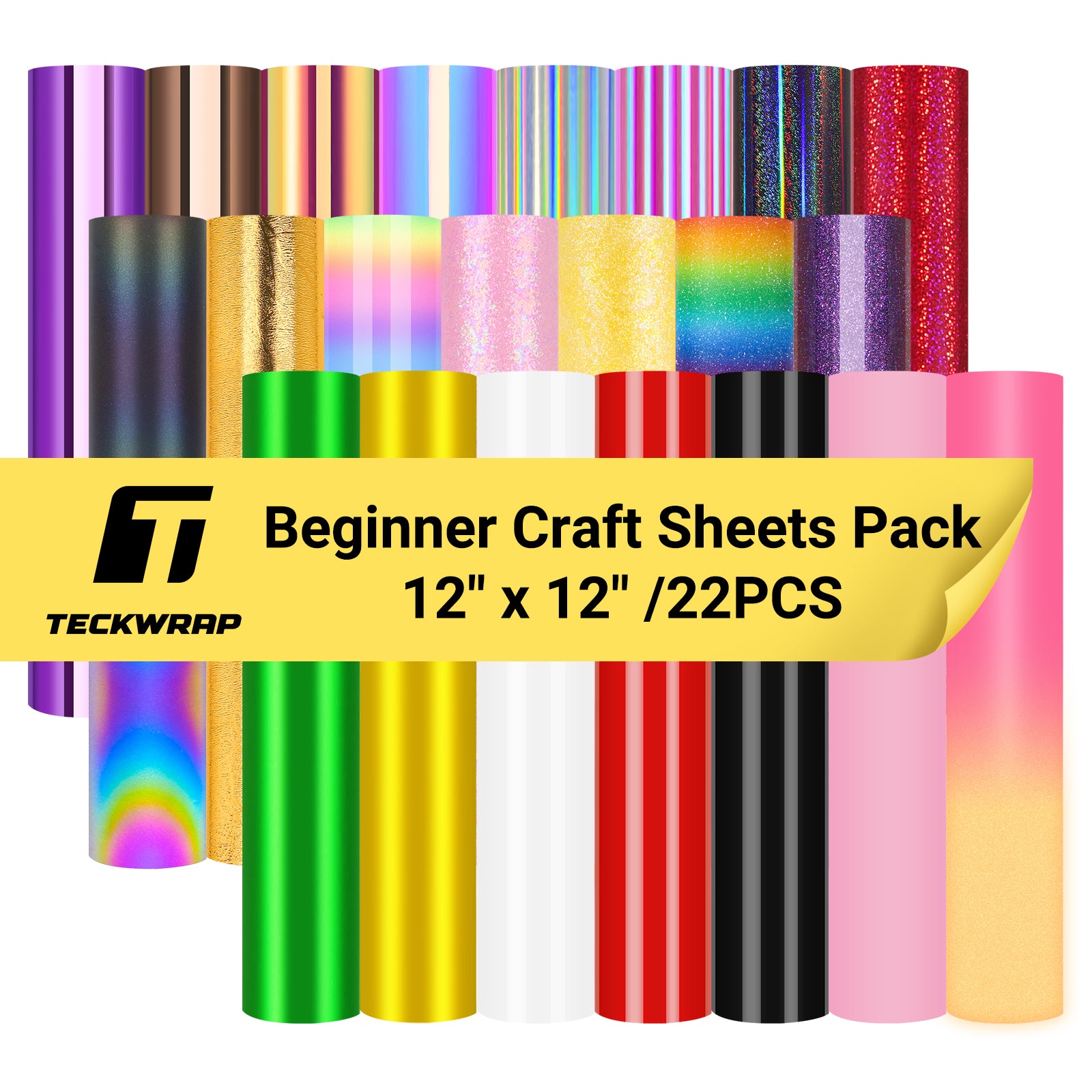 Beginner Craft Vinyl Sheets 22 PCS Pack