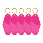 Motel Keychains Blanks 5pcs Bold Pink