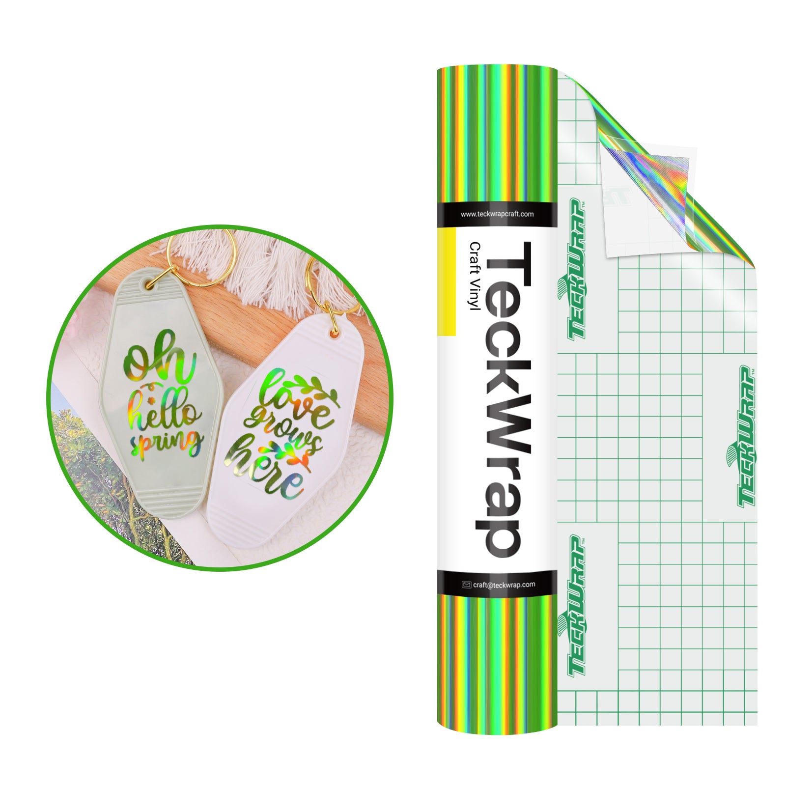 Bubble Free Holographic Rainbow Adhesive Vinyl