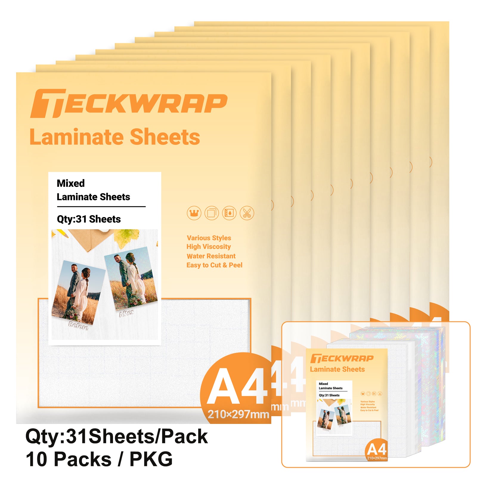 Sale-Mixed Laminate Sheets Pack( 10 Packs)