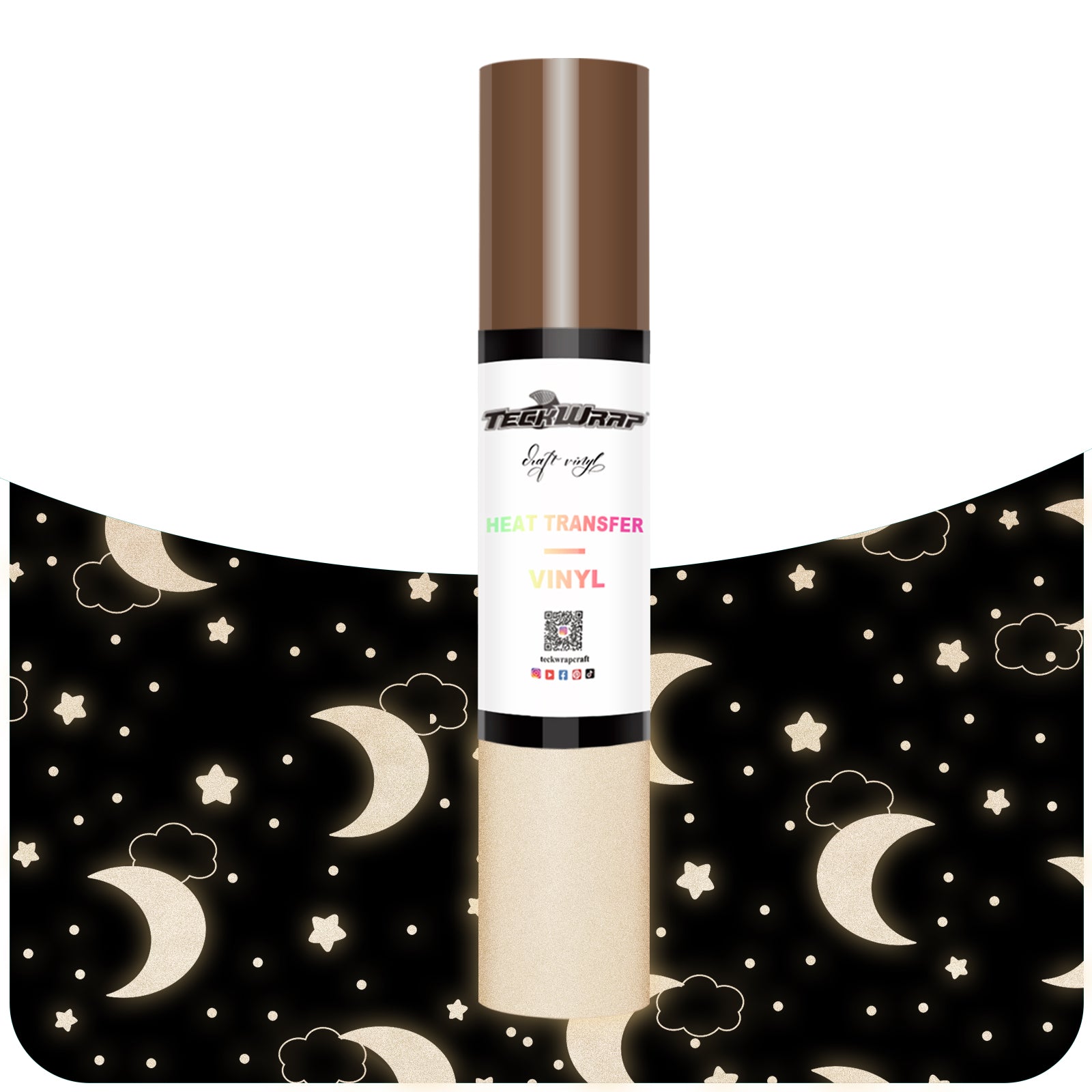 Reflective Heat Transfer Vinyl Roll - 5ft / Coffee Brown - TeckwrapCraft