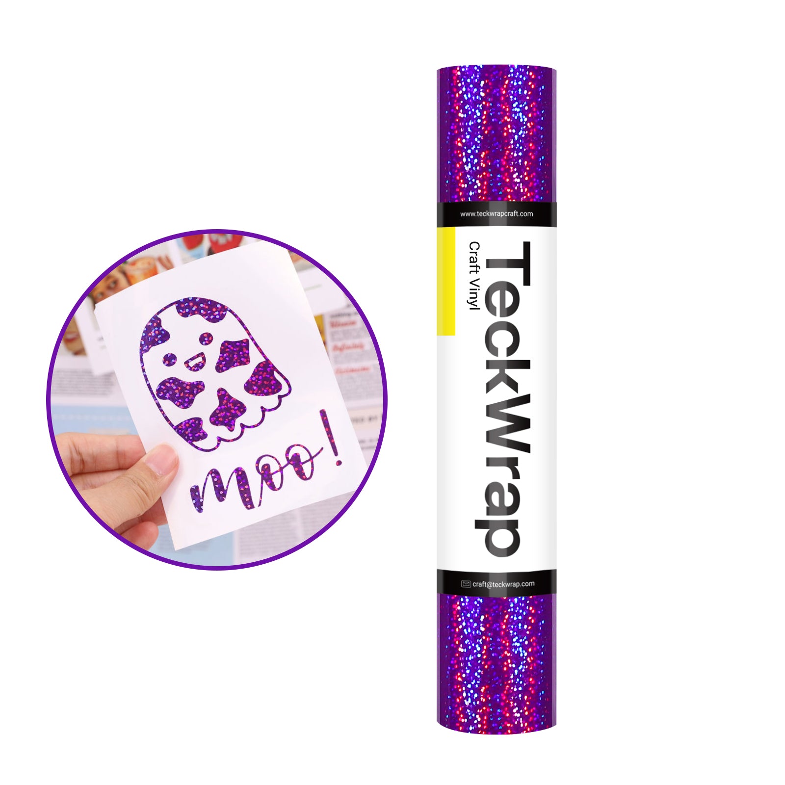 Holographic Sparkle Adhesive Craft Vinyl