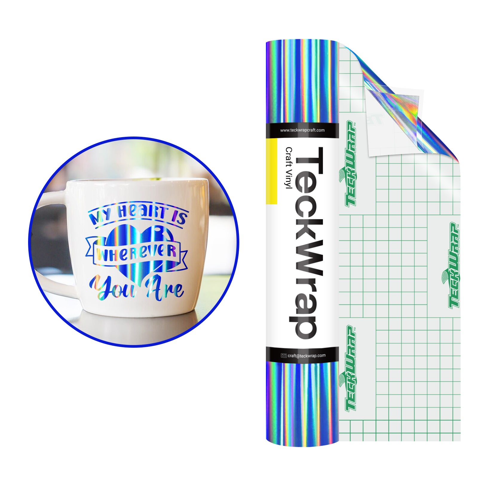 Bubble Free Holographic Rainbow Adhesive Vinyl