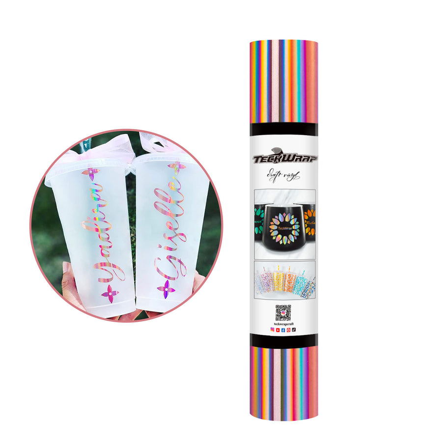 Holographic Glossy Rainbow Craft Vinyl
