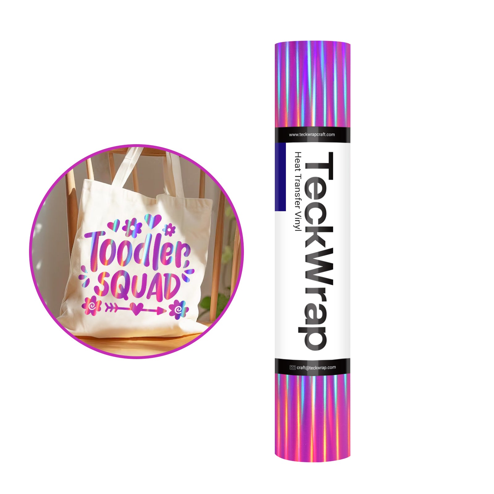 Soft Metallic Holographic Heat Transfer Vinyl