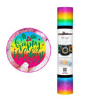 Rainbow Stripes Adhesive Craft Vinyl 5ft Rainbow