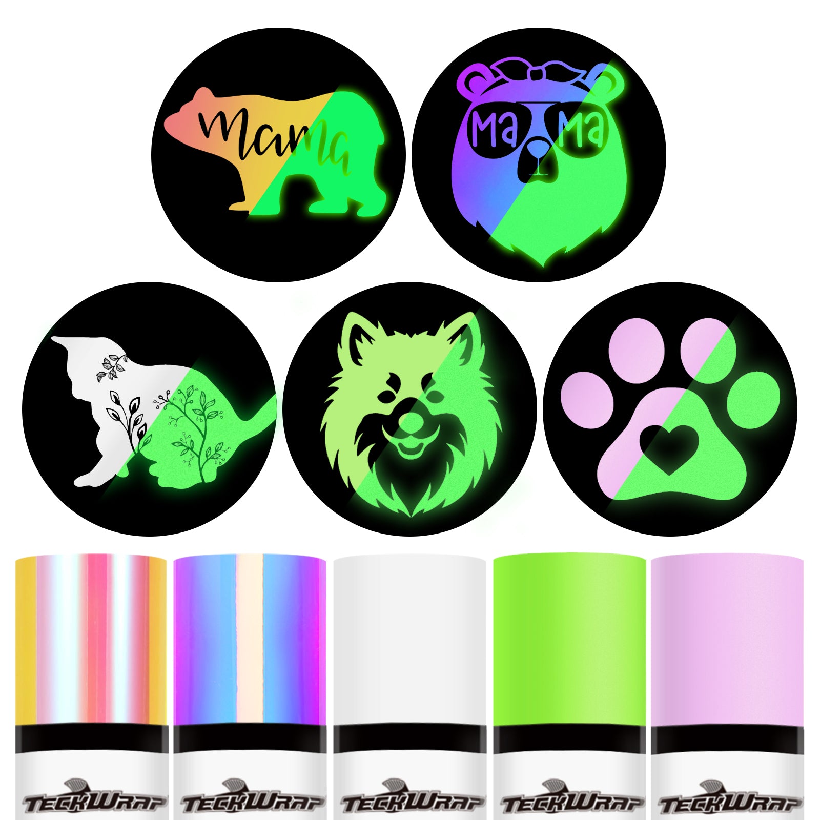 Glow in the Dark Roll Bundle ( 5 Rolls)