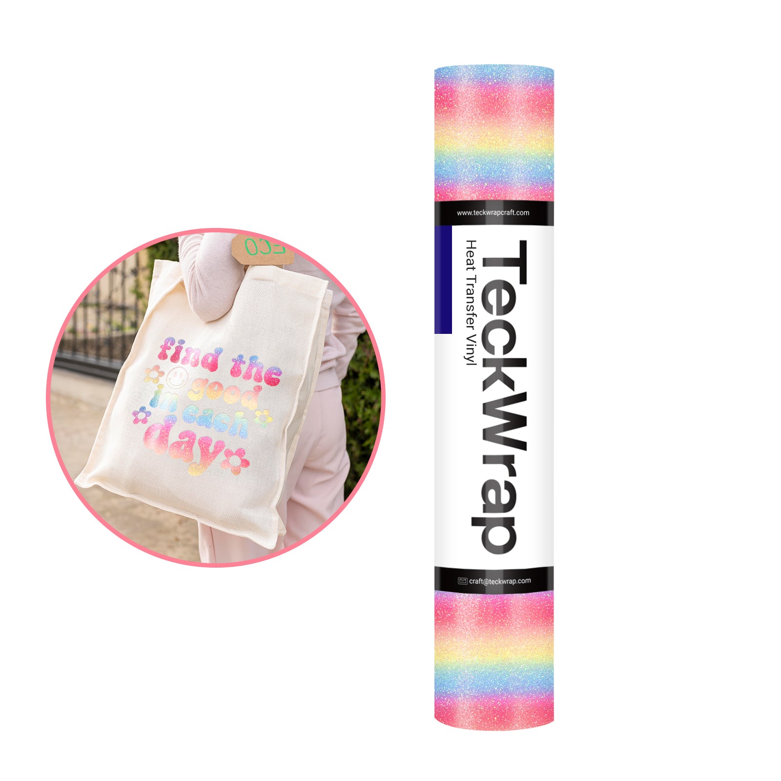 Ombré Glitter Heat Transfer Vinyl
