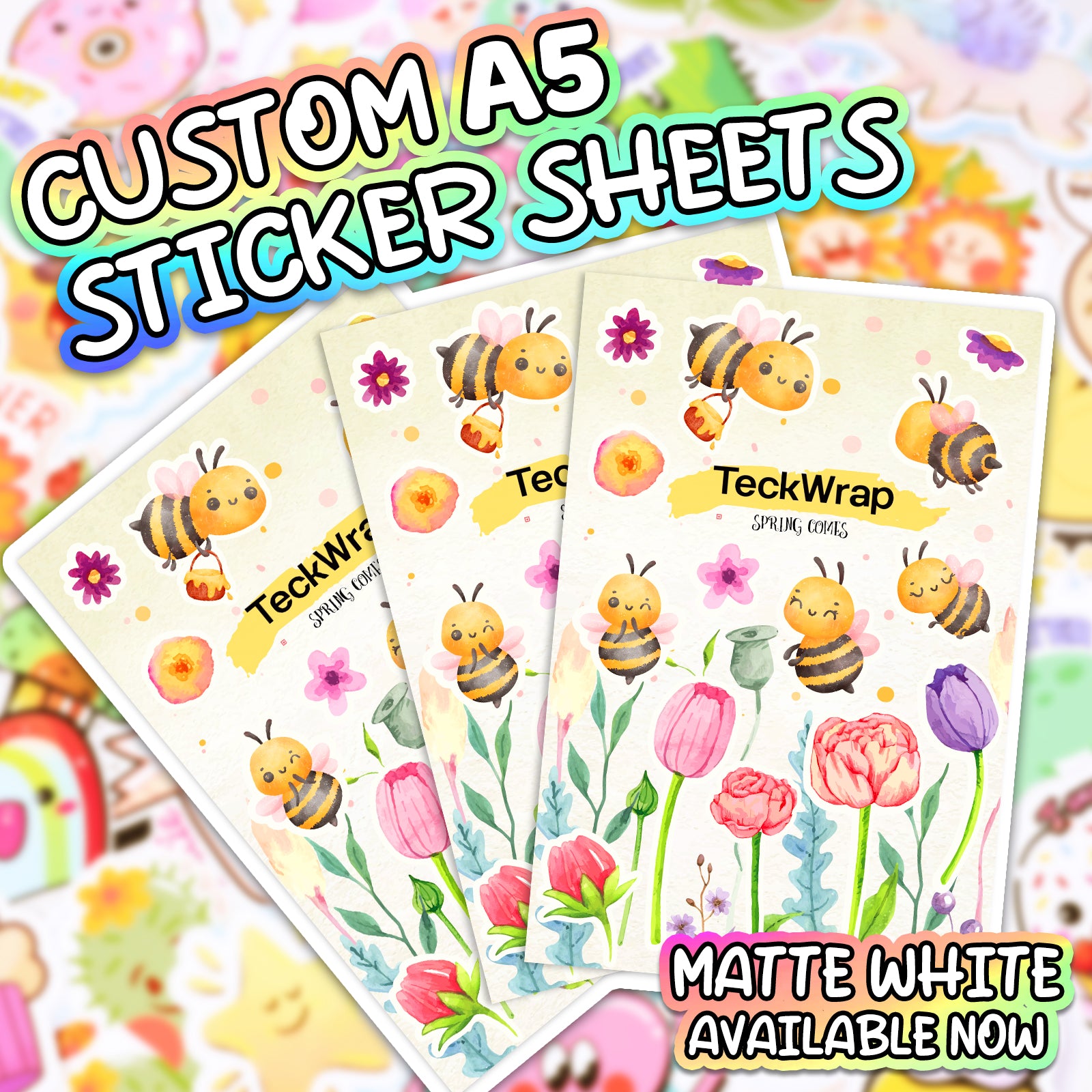 Custom A5 Sticker Sheets TeckwrapCraft