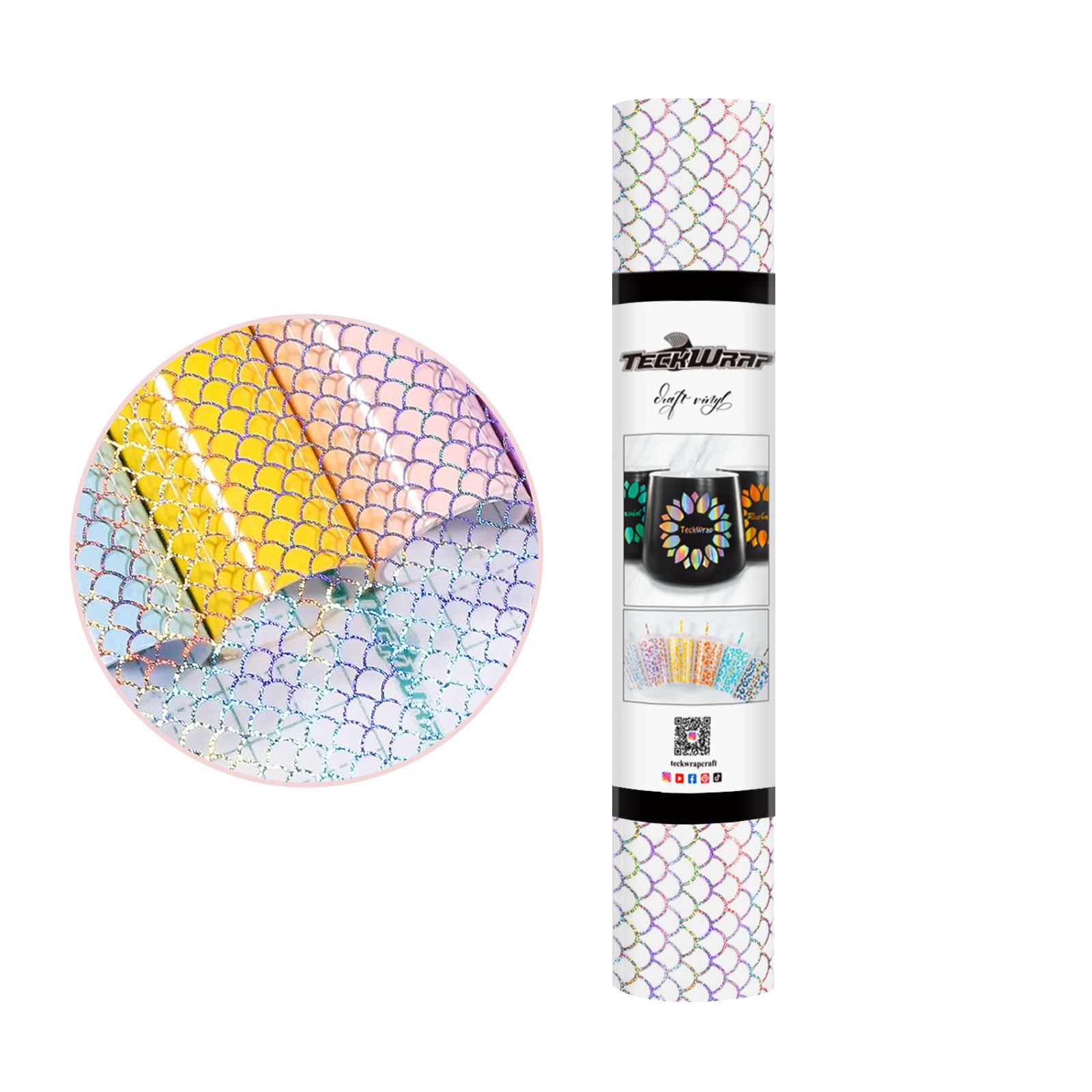 Holographic Opal Pattern Adhesive Vinyl