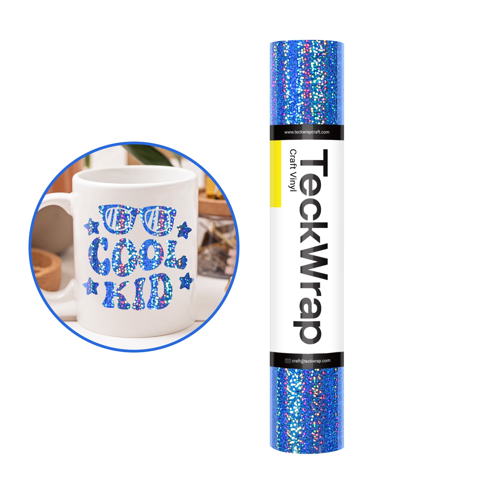 Holographic Sparkle Adhesive Craft Vinyl