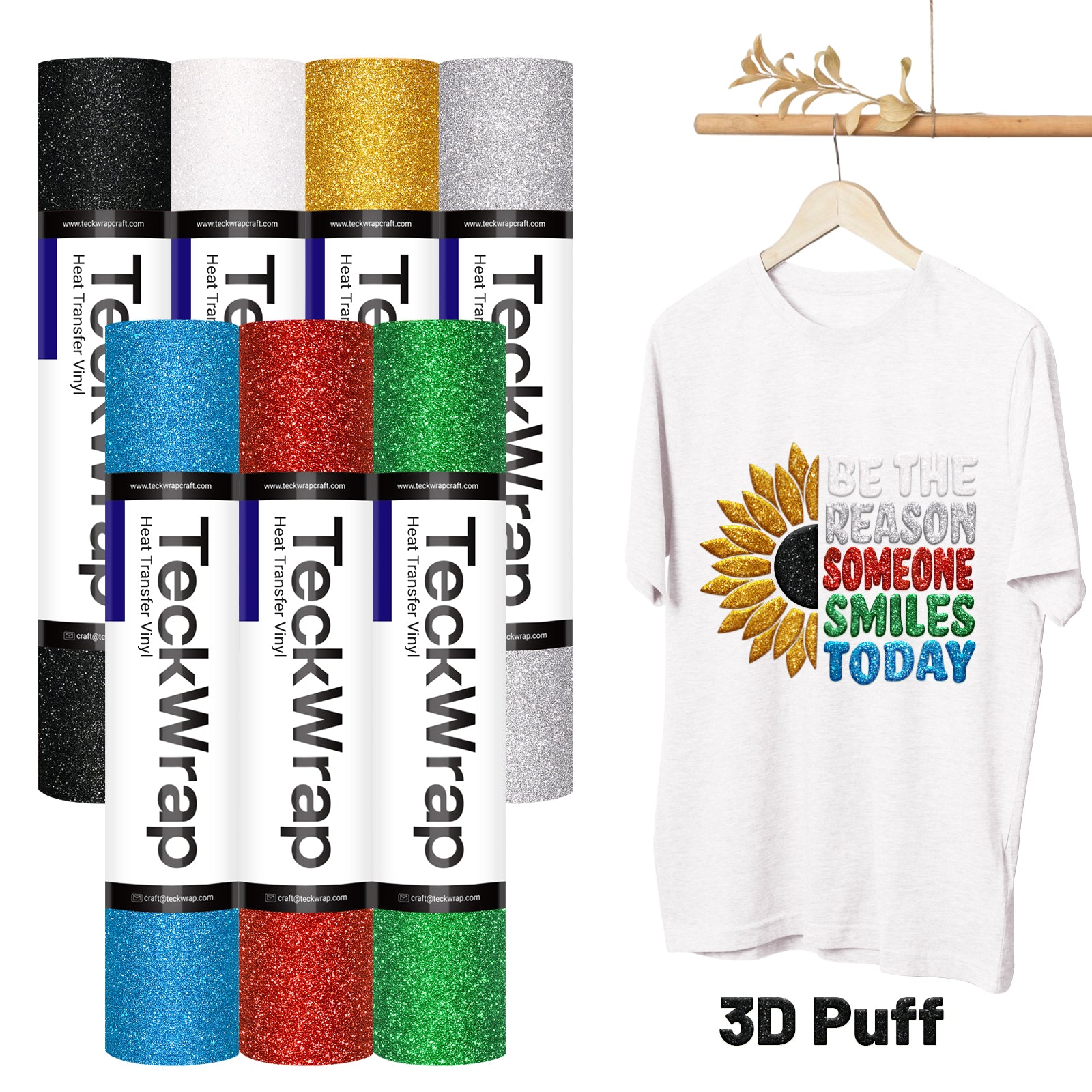 Glitter Puff Heat Transfer Roll Bundle