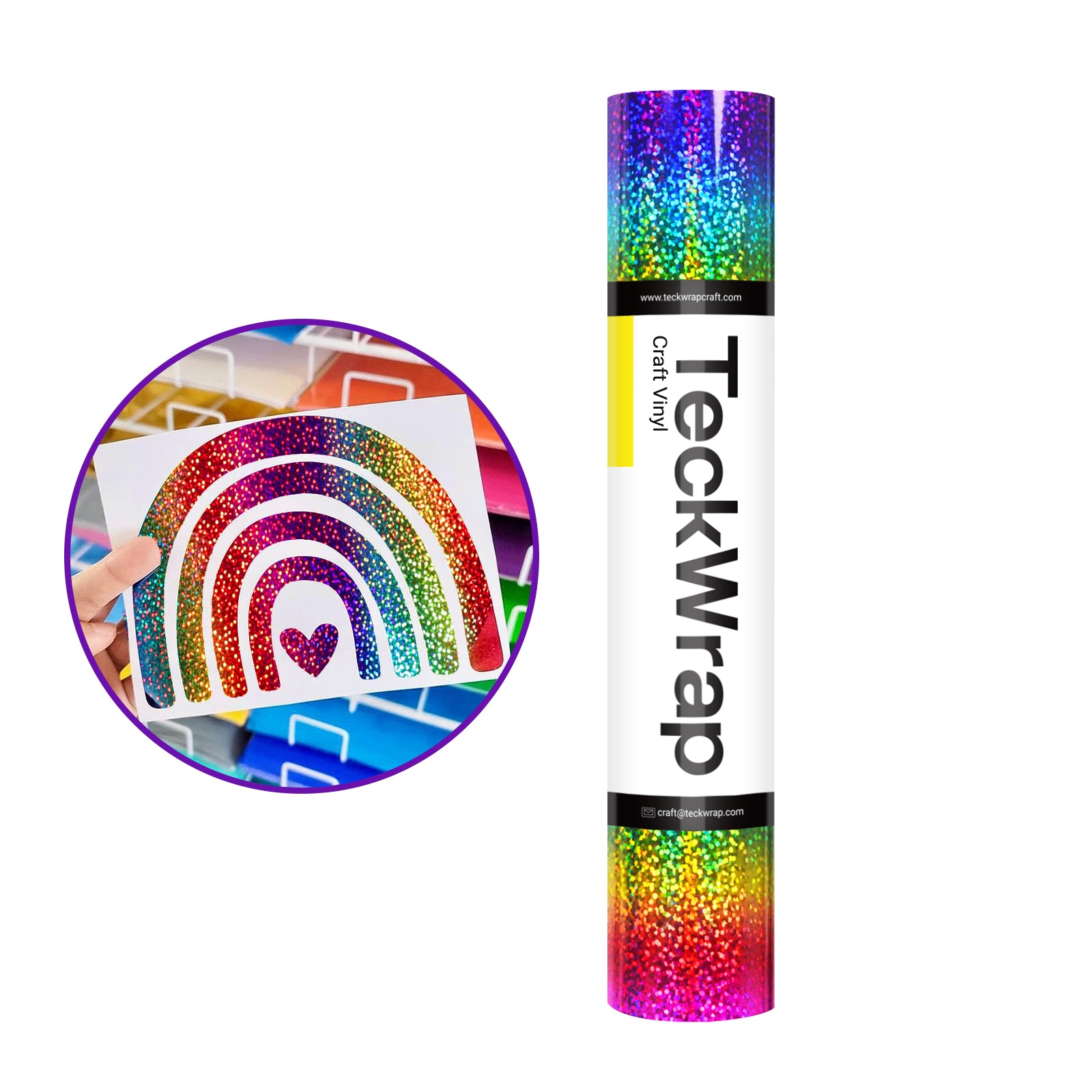 Holographic Sparkle Adhesive Craft Vinyl