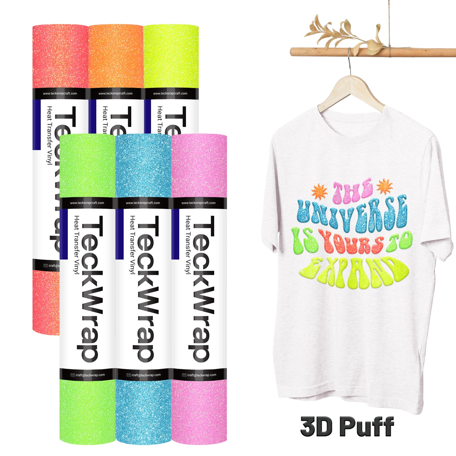 Glitter Puff Heat Transfer Roll Bundle
