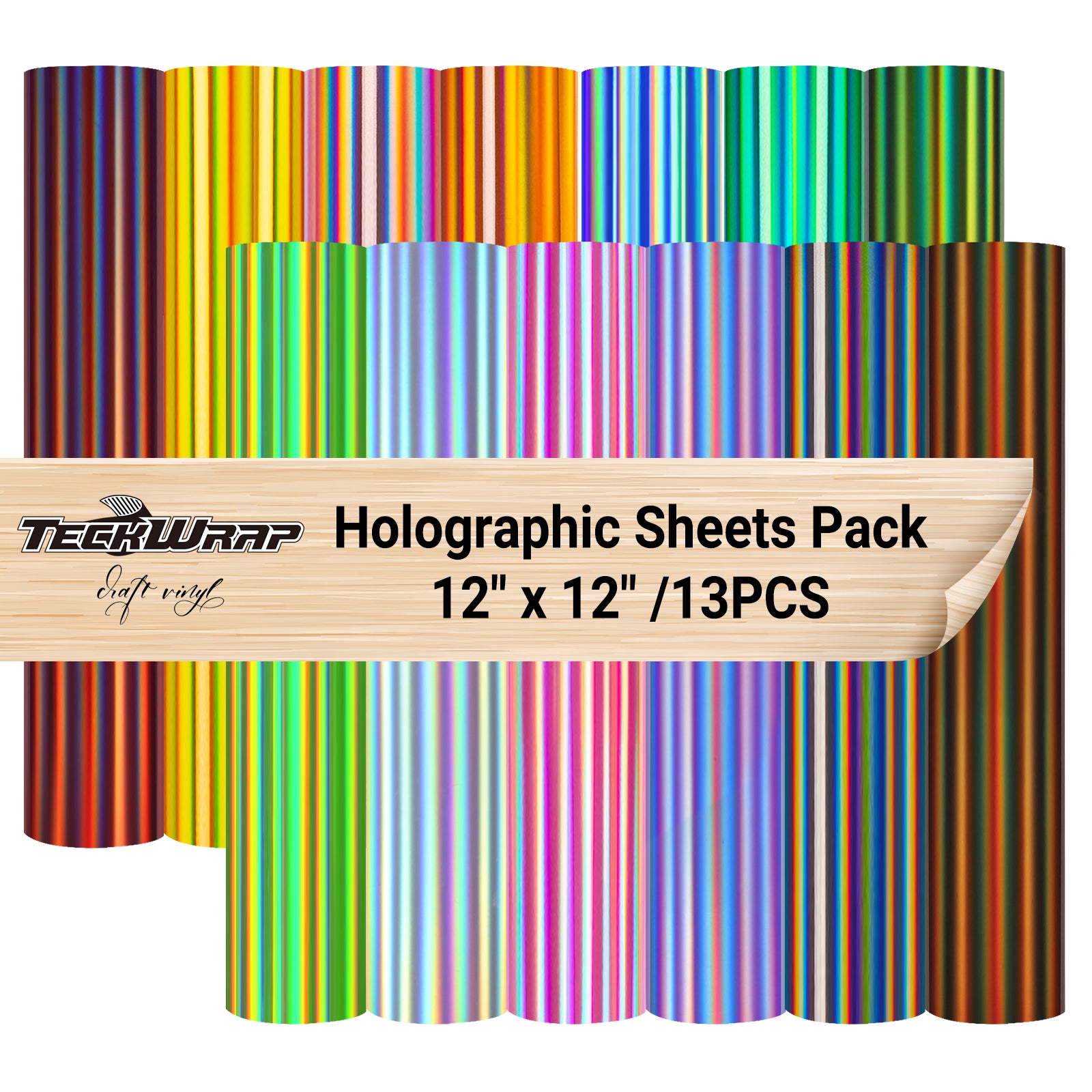 Bubble Free Holographic Sheets Pack (13 pcs)