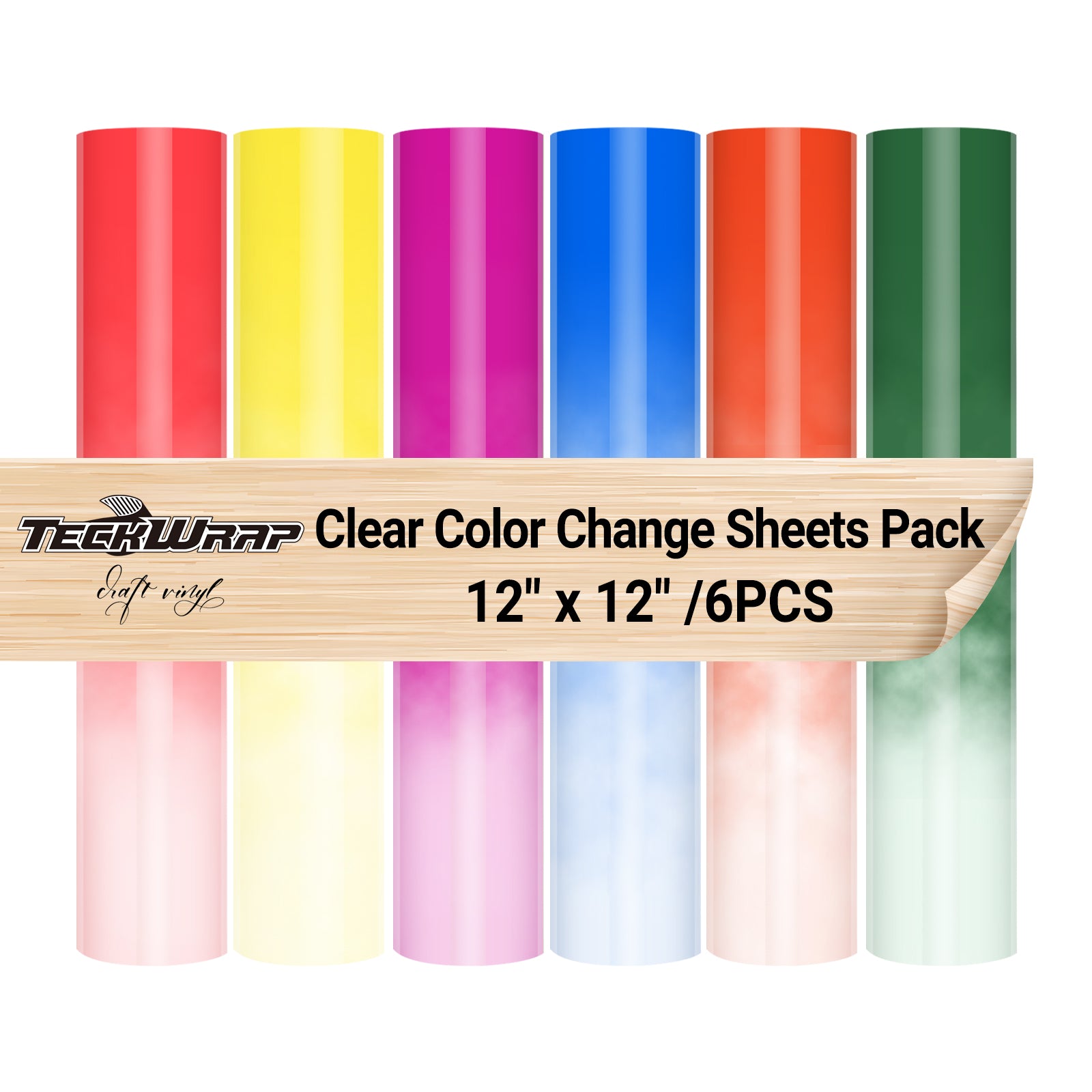 Clear Cold Color Changing Vinyl Sheets Pack
