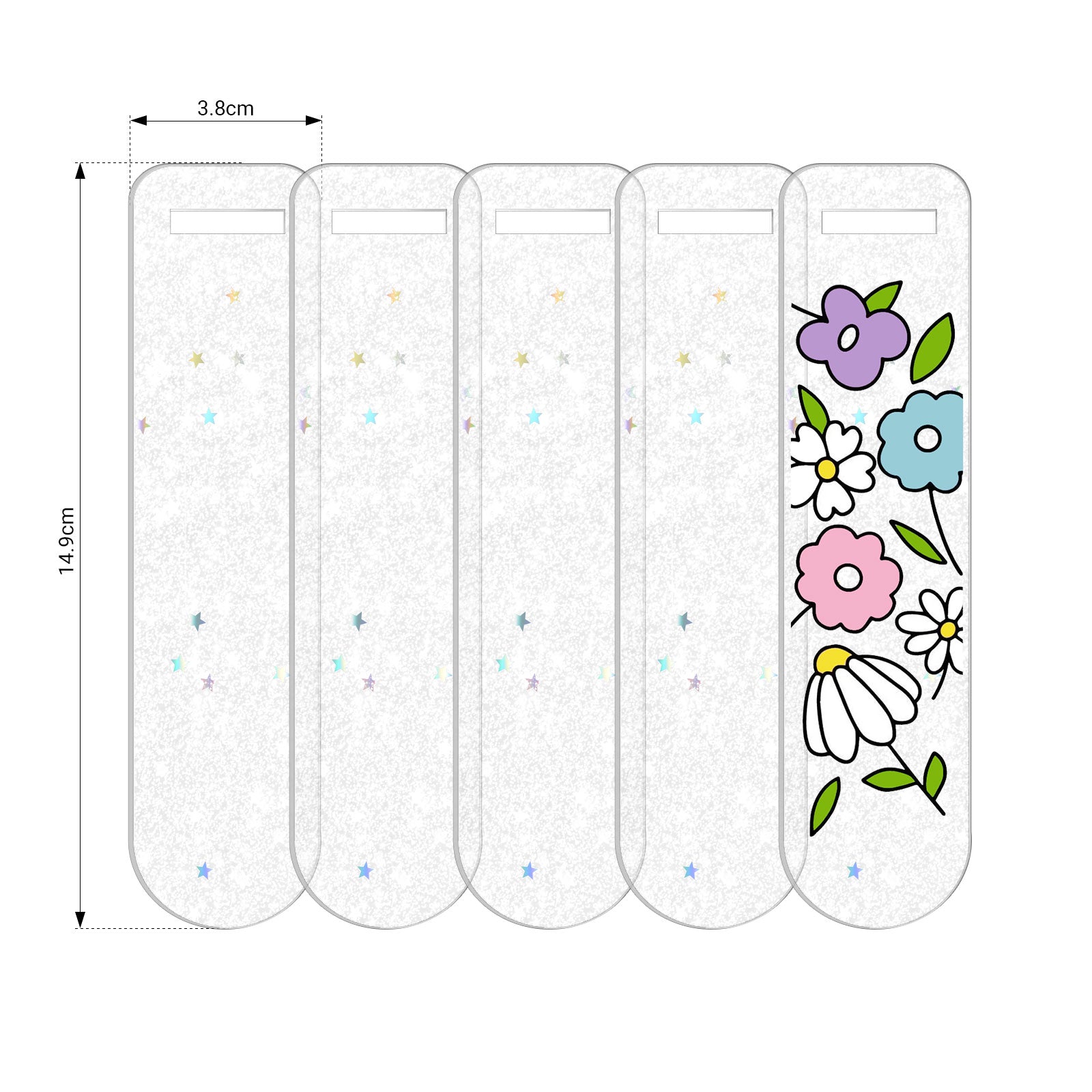 Acrylic Bookmark Blanks( 5PCS/set)