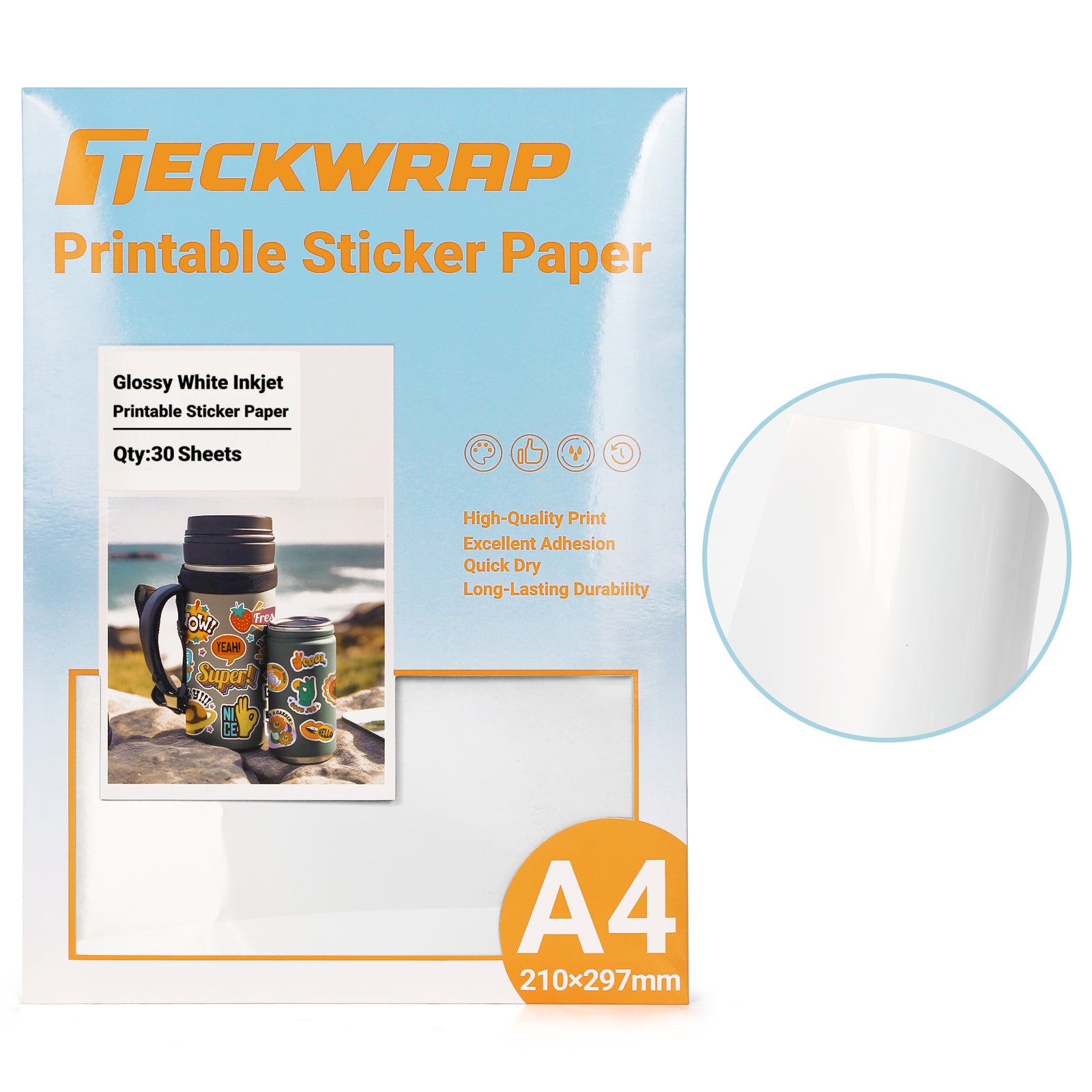Inkjet Printable Sticker Paper 30 Sheets