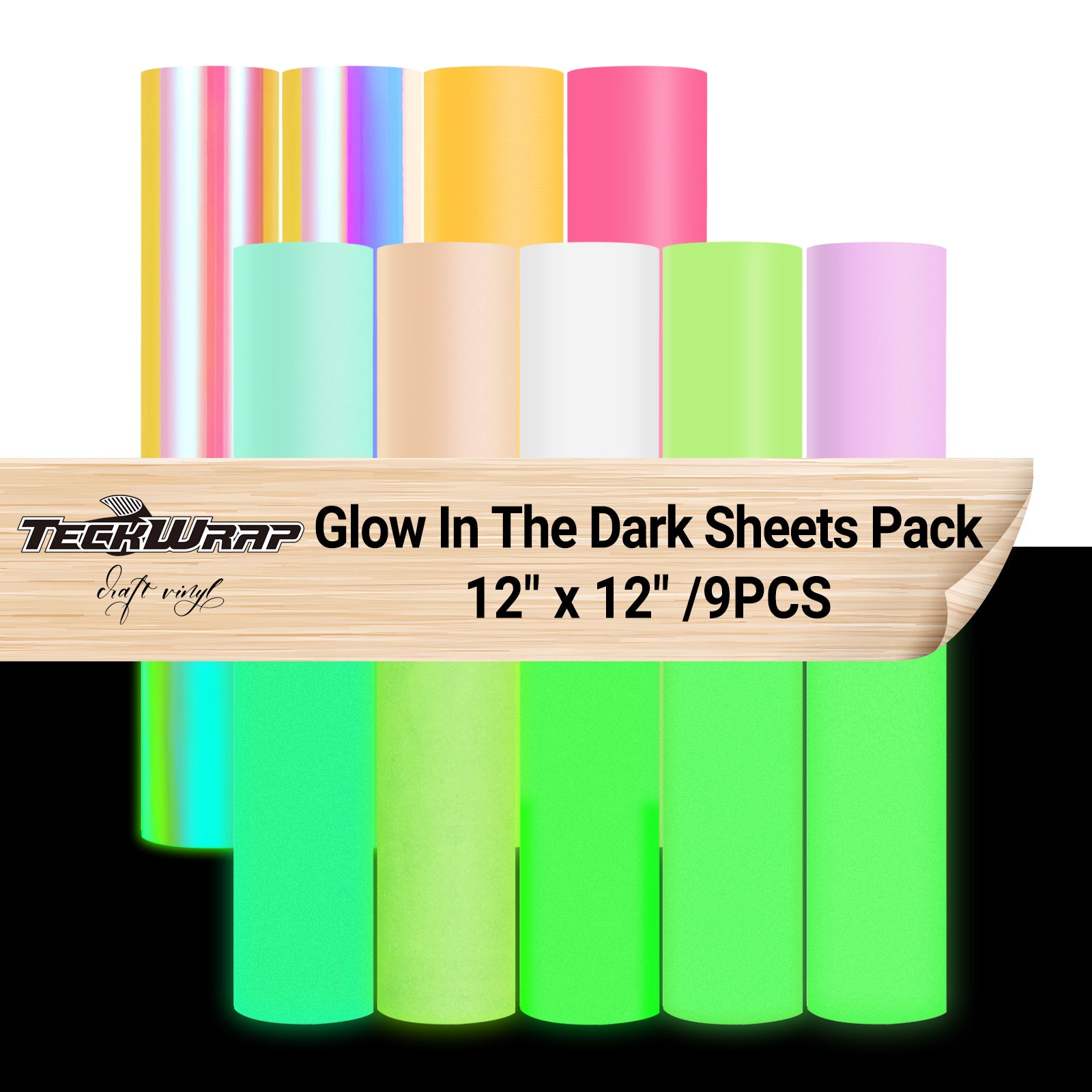 Glow in the Dark Vinyl Sheets Pack