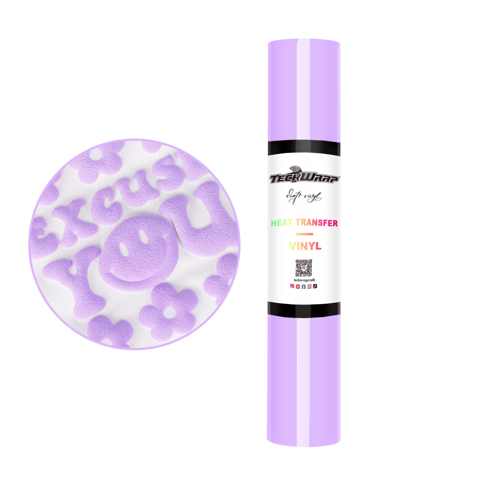 Puff Heat Transfer Vinyl 5ft Lilac