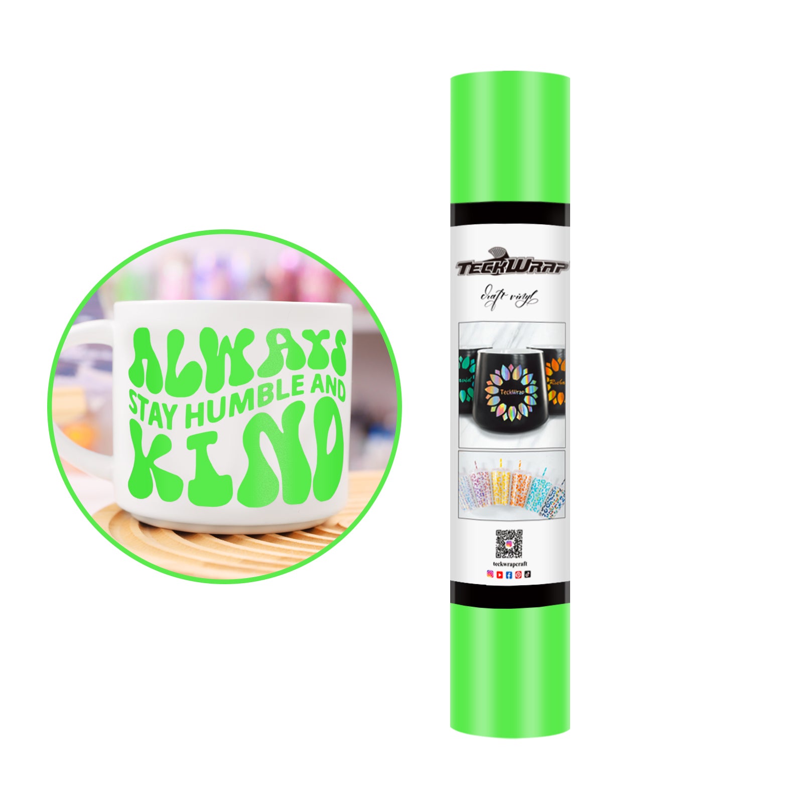 Dusty Matte Adhesive Craft Vinyl - 10ft / Lime 