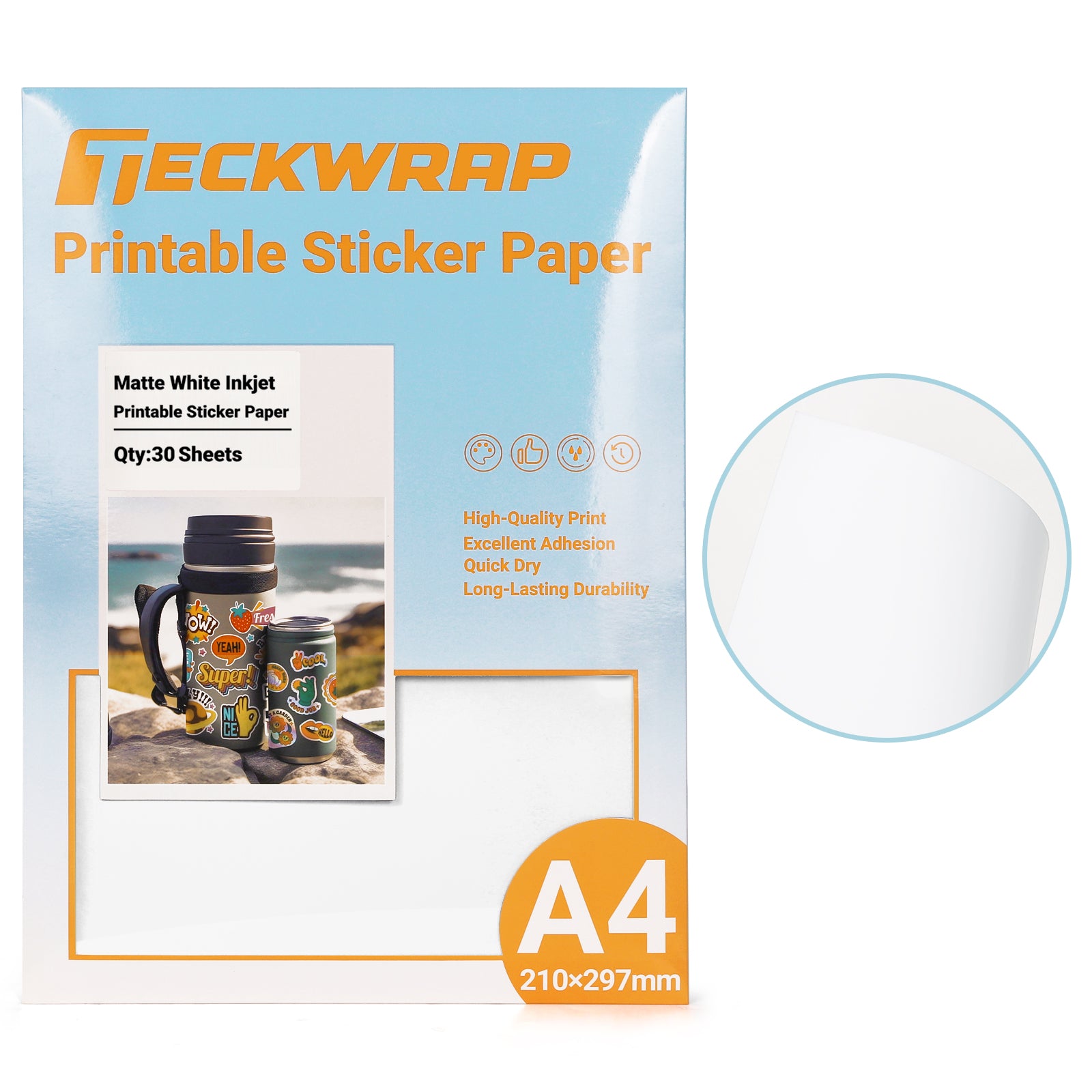 Inkjet Printable Sticker Paper 30 Sheets